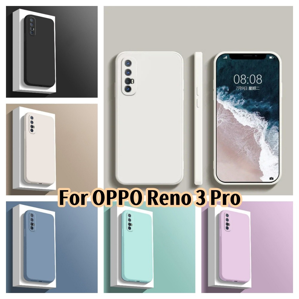 [Ngôi sao tương lai] Dành cho OPPO Reno 3 Pro Cover Silicone Full Case Vỏ điện thoại màu trơn cổ điển Dễ tháo rời