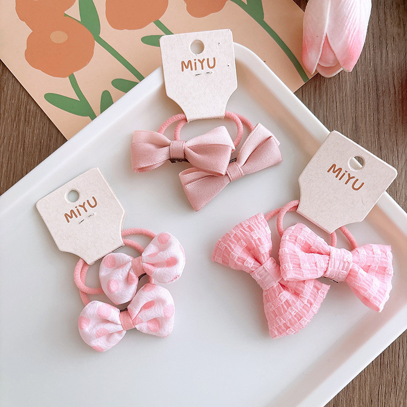 Kẹp tóc nơ màu hồng cho bé gái Kẹp tóc dễ thương