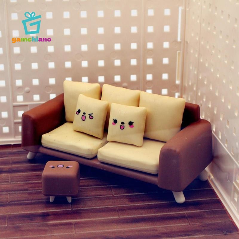 Gamchiano Cho Tỉ Lệ 1: 6 1: 12 Nhà Búp Bê Sofa Nhà Búp Bê DIY Trang Trí Phòng Ngủ Phong Cảnh Đồ Dùng Gia Đình Phụ Kiện Búp Bê Mô Hình Mini