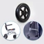 NOTE1 Xe đẩy mua sắm Bánh xe, Bánh xe lăn thay thế 5 inch, Xe đẩy du lịch chống trượt linh hoạt Phụ kiện xe lăn