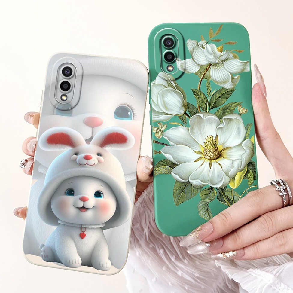 Dành Cho Samsung A02 A02S Ốp Lưng Điện Thoại SM-A022F SM-A025F Dành Cho Samsung Galaxy A02S Ốp Lưng Chống Sốc Mèo Thỏ Thời Trang Hoa Tình Yêu