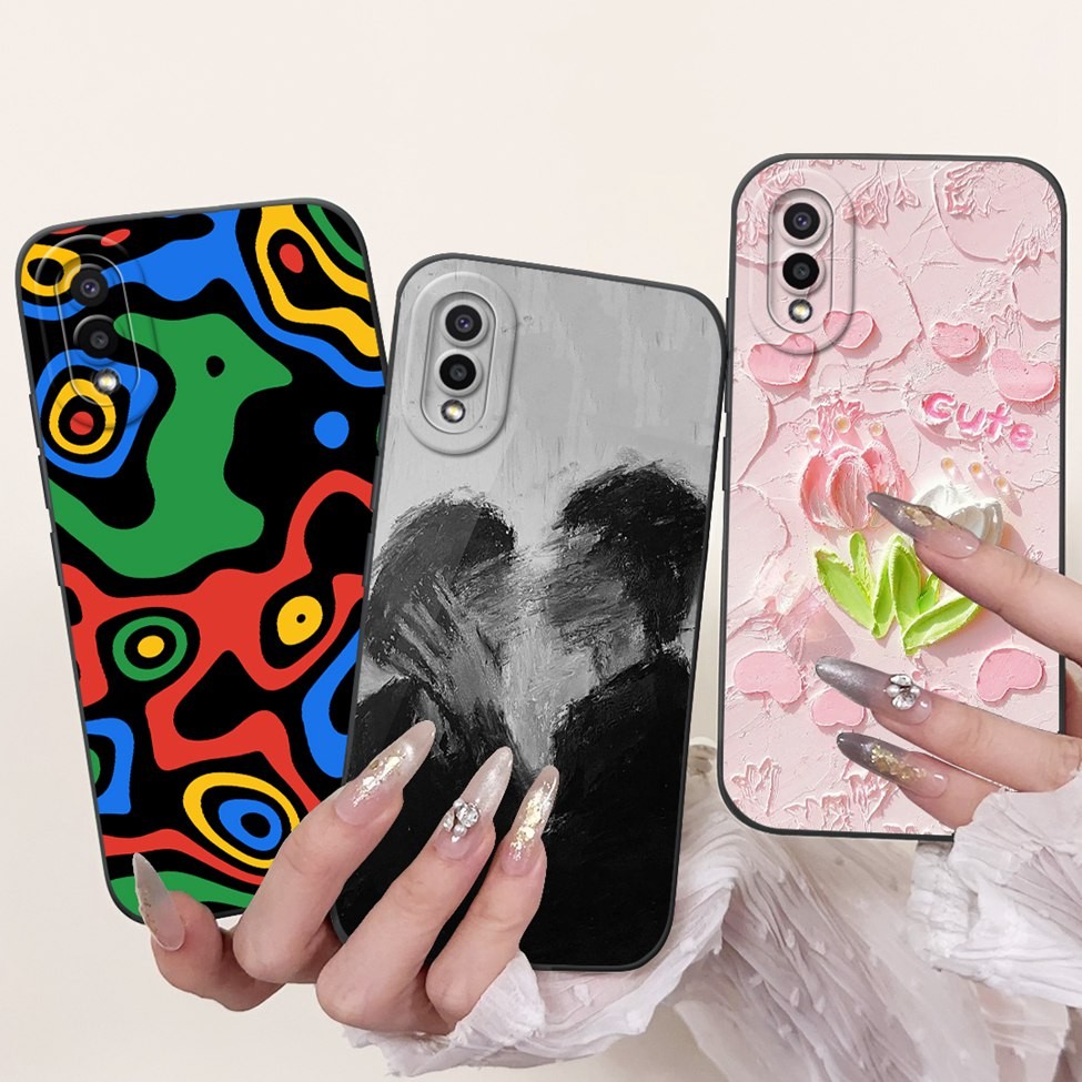 Dành Cho Samsung A02 A02S Ốp Lưng Điện Thoại SM-A022F SM-A025F Dành Cho Samsung Galaxy A02S Ốp Lưng Chống Sốc Mèo Thỏ Thời Trang Hoa Tình Yêu