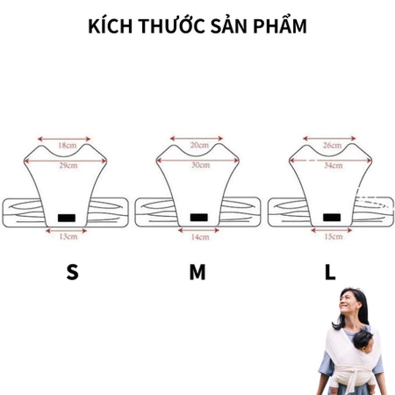 Địu Vải Cao Cấp Cho Bé Ergonomic，Địu Vải Đa Năng Chất Liệu Cotton， Thoáng Mát Em Dịu