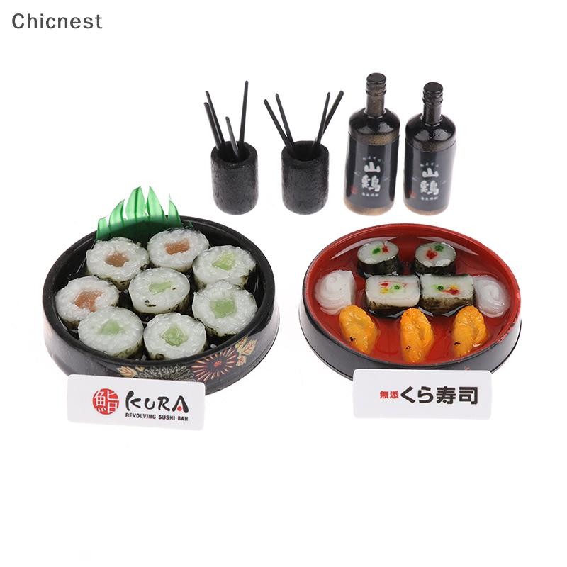 [Chc] Nhà búp bê Cơm Sushi Nhật Bản thu nhỏ để trang trí nhà búp bê Đồ ăn giả vờ [VN]