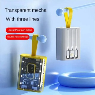 Sạc Dự Phòng 30000mah Trong Suốt Sạc Nhanh 66W/20W Tích Hợp Cáp Sạc Và Cổng Sạc Nhanh ip all phone