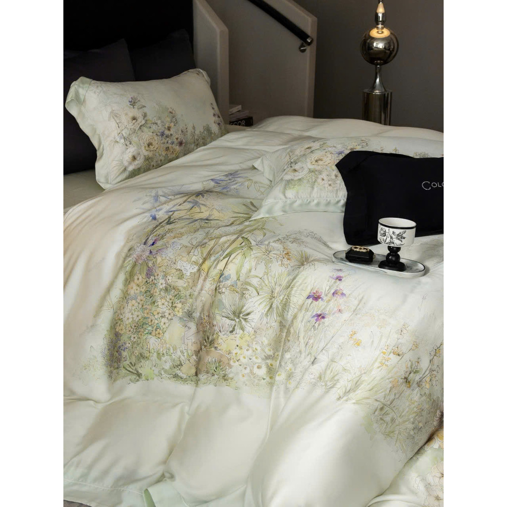 (TỔNG HỢP 61) Bộ Sưu Tập Chăn Ga Gối Tencel 100s Mềm Mướt Êm Dịu Họa Tiết Hoa Tinh Tế Tinh Xảo - Memminbedding Luxury