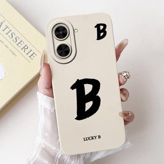 Ban Đầu Họa Tiết Chữ Cái Vỏ Cho Xiaomi Redmi A5 NFC Vỏ Điện Thoại Camera Bảo Vệ Mặt Sau Chống Sốc Mềm Mờ Silicon TPU