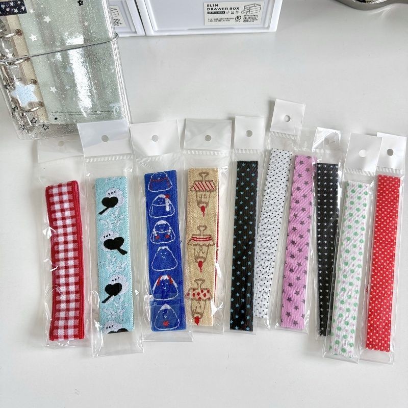 ✨Bộ sưu tập dây đeo sổ tay có giá trị cao m5 Sổ tay DIY Dây đeo trang trí lá rời Sổ tay dây đàn hồi lá cố định 25.6.28