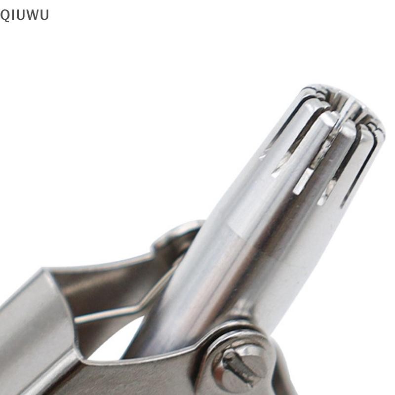QIUWU 1 Tông Đơ Cắt Mũi Cho Nam Di Động Bằng Thép Không Gỉ Tông Đơ Hướng Dẫn Sử Dụng Cho Máy Cạo Râu Có Thể Giặt Mũi Tai Cắt Tóc Kéo.