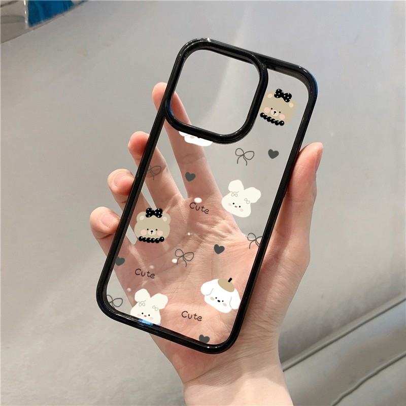 Dành Cho Samsung S26 S25 S24 Ultra S23 S24 FE S23 S22 S21 Plus S20 S21 FE Màu Sắc Tươi Sáng Động Vật Dễ Thương Trong Suốt Silicon Cứng Chống Sốc