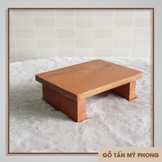 Ghế đẩu ngồi xổm cao 10cm | Ghế gỗ để chân văn phòng | Kệ kê đồ bằng gỗ tự nhiên