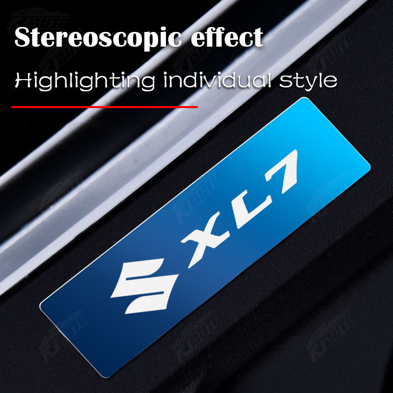 Suzuki XL7 Gương Kim Loại Xe Logo Miếng Dán 3D Huy Hiệu Thép Không Gỉ Cá Tính Sửa Đổi Nội Thất Phụ Kiện