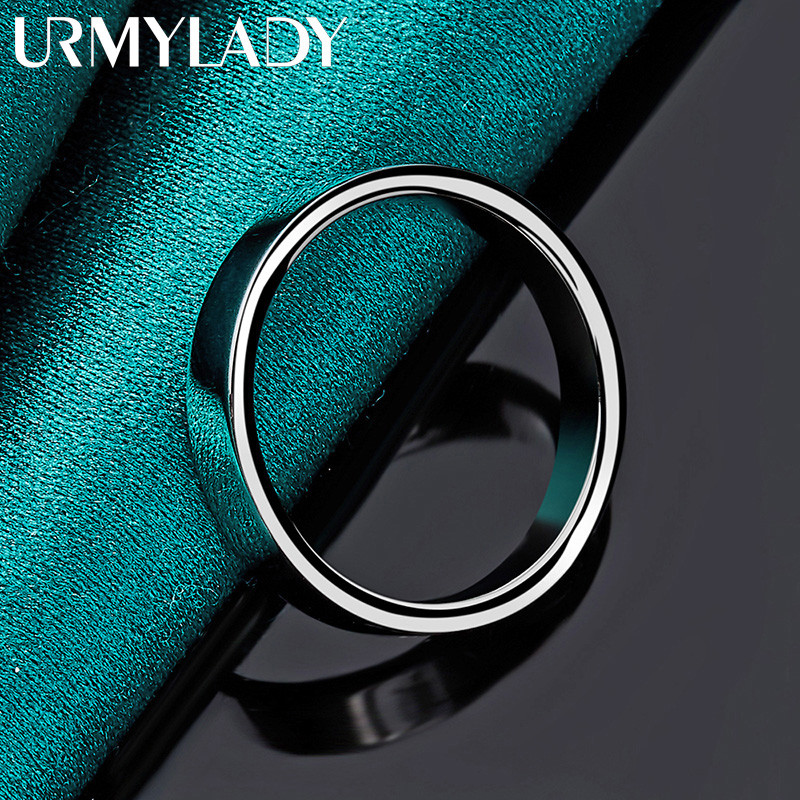 URMYLADY Bạc 925 Tình Yêu Mịn 7-10 # Nhẫn Nữ Thời Trang Tiệc Cưới Trang Sức Quyến Rũ