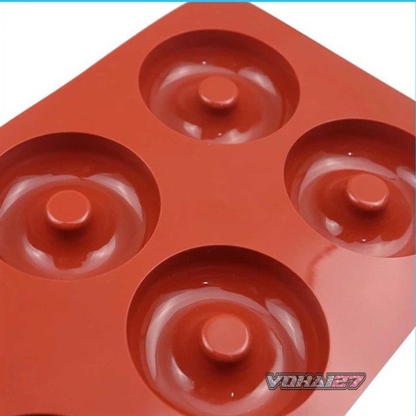 Khuôn silicon bánh donut 6 ô đổ rau câu pudding