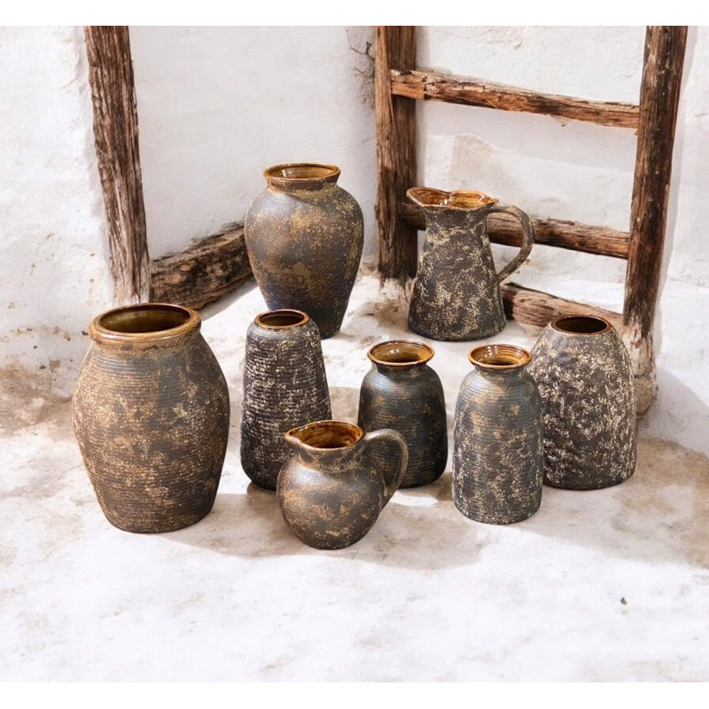 Bình gốm decor, lọ hoa Bát Tràng cắm hoa trang trí phòng khách, hoa tươi, hoa loa kèn