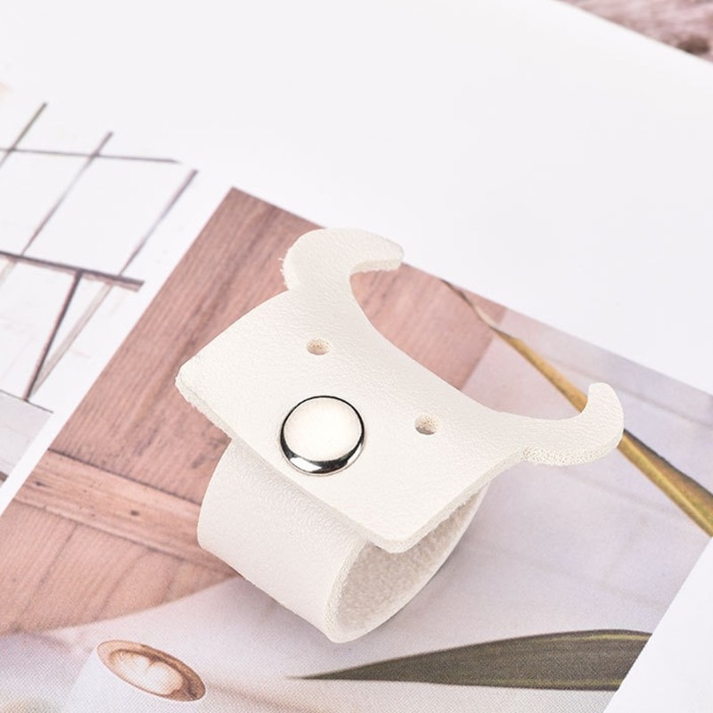 VIC Kẹp Cáp Đa Năng Da PU Tổ Chức Điện Thoại Dữ Liệu Cáp Lưu Trữ Kẹp Di Động Có Dây Tai Nghe Quanh Co C