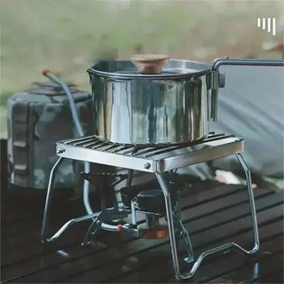 [PEASEE] Giá Thịt Nướng, Lưới Nướng Cắm Trại Chịu Nhiệt Độ Cao Gấp, Thép Không Gỉ Chống Ăn Mòn Chịu Lực Mạnh Nồi Di Động Chảo Nướng Dã Ngoại