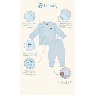 Bubaby BSR110809 Bộ dài tay cài chéo Siro  🔅 K69 T6.0