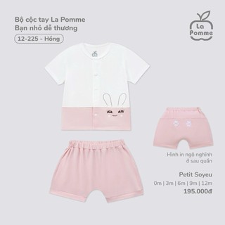 La pomme SS2025 Bộ cộc tay La Pomme Bạn nhỏ dễ thương - cho bé T6.0