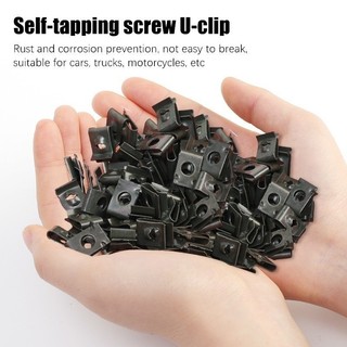 Bộ 50 / 100 / 150 Kẹp Vít Tự Khai Thác Kẹp Loại Chữ U - Kẹp Bảo Vệ Chống Rỉ Sét Cho Cản Xe Ô Tô