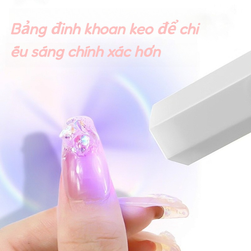 Đèn hơ móng mini cầm tay, Đèn uv Sấy Khô Sơn Móng Tay, Dành Cho Nail Gel, Màn Hình LED Thông Minh