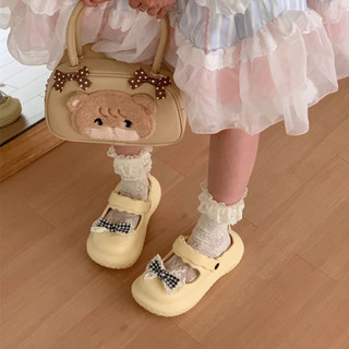 XIXITIAO Đế Dày lolita Dép Nữ Thời Trang Mùa Hè Đi Biển Ngoài Trời Mary Jane Dép