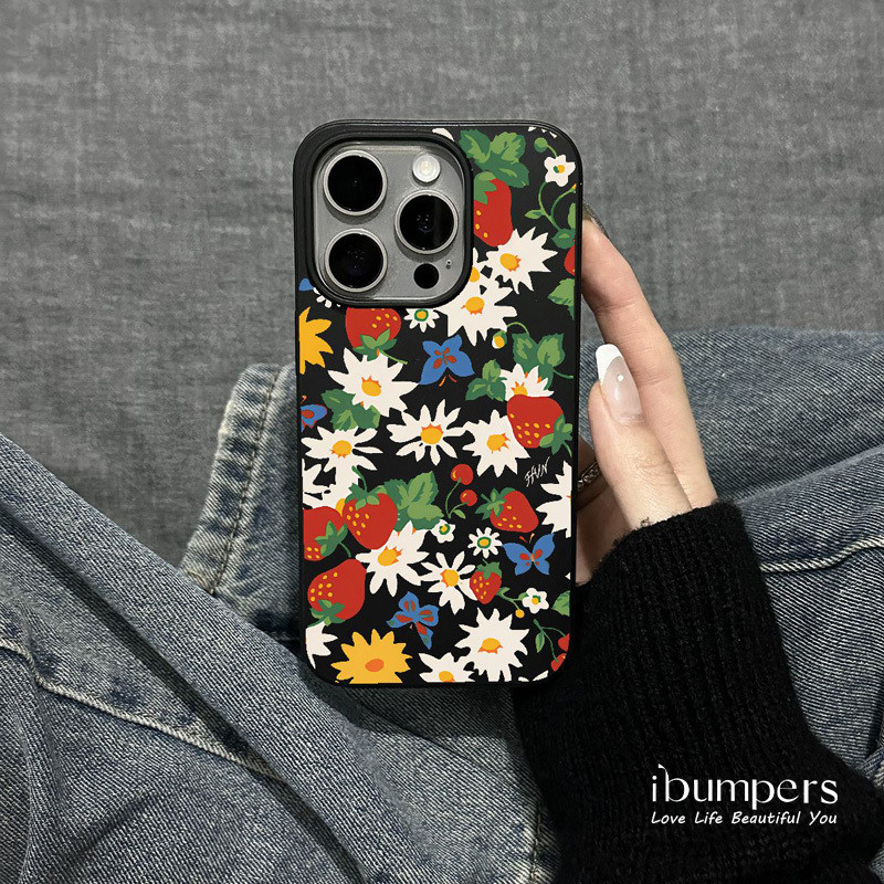 ibumpers Ốp Điện Thoại iPhone Họa Tiết Hoa Ngọt Ngào Thanh Lịch Cho IPhone 16 15 14 12 13 11 Pro Max IP 7 8 Plus X XS XR Ốp Lưng Mỏng Silicon Mềm Da Họa Tiết