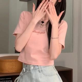 Áo thun sinh viên mùa hè dành cho nữ cỡ lớn phong cách Hàn Quốc Slim-fit Slimer Look Top-