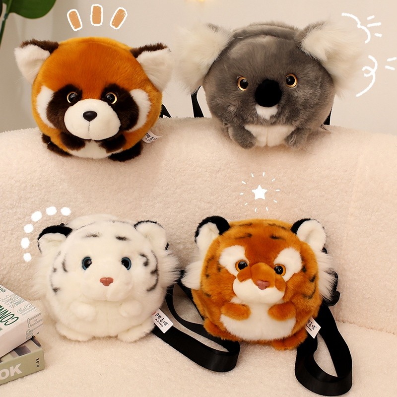 Rytanda Hổ Koala Raccoon Sang Trọng Đồ Chơi Mô Phỏng Dễ Thương Động Vật Ba Lô Mềm Lấp Đầy Đồ Chơi Động Vật Trẻ Em Bạn Gái Giáng Sinh Quà Tặng Sinh Nhật Trang Trí Nhà Cửa