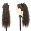 THEGIRL8B Đuôi ngựa xoăn lượn sóng dài, Corn Perm Ombre Dây rút tóc giả đuôi ngựa, Phụ kiện tóc Lông tơ giả tự nhiên đuôi ngựa hàng ngày