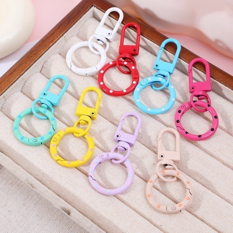 [Nổi bật] Móc khóa hợp kim đầy màu sắc - Móc khóa bánh rán kẹo dễ thương - Phụ kiện dây chuyền điện thoại di động - Móc khóa tôm hùm Snap DIY - Mặt dây chuyền búp bê túi xách - Dành cho đồ dùng làm đồ trang sức túi xách