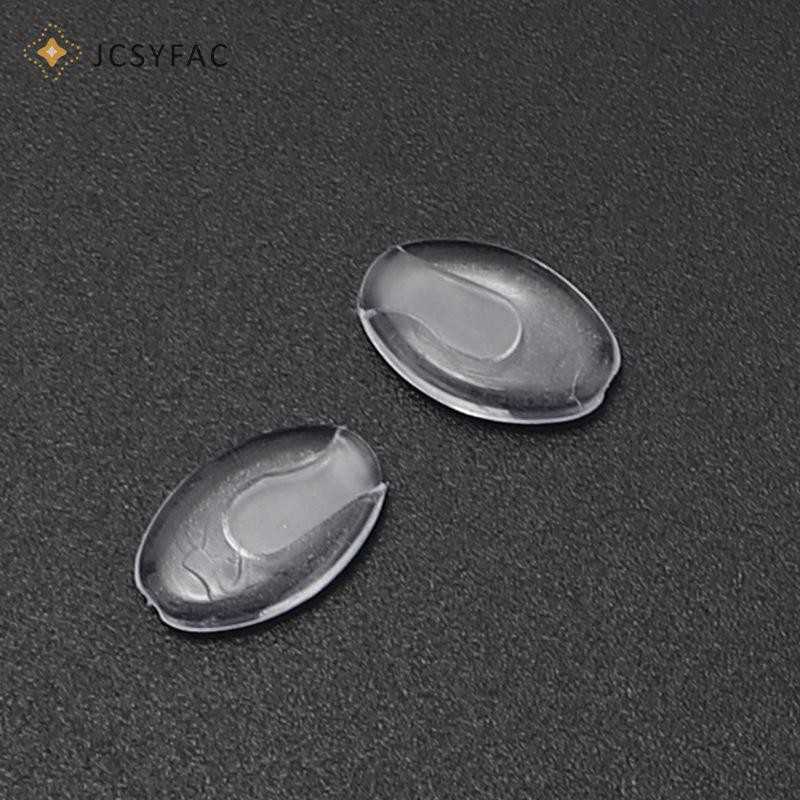 Jcsyfac 25 Cái / bộ Cắm Kính Mắt Miếng Lót Mũi PVC Trong Suốt Chống Trượt Miếng Đệm Mũi Hình Bầu Dục Phẳng Kính Mắt Phụ Kiện Mới