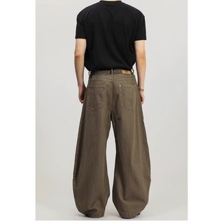 Quần jean nam Gksss Mỹ retro dáng rộng giản dị chất lượng cao phong cách trung tính thiết kế giải cấu trúc quần jean scimitar