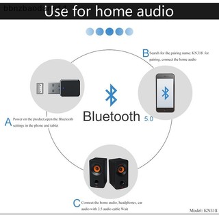 [Bbnzdd] 5.1 Bộ dụng cụ ô tô Âm nhạc không dây 3,5Mm Aux Bộ thu âm thanh nguồn Usb Bộ chuyển đổi âm thanh nổi tự động cho đài phát thanh ô tô Mp3 Pc BVAH