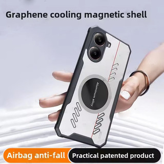 Ốp lưng trong suốt tản nhiệt cho Xiaomi POCO POCO X7 X6 X5 X4 X3 Pro X6 Neo X4 X3 GT X2 NFC 4G Magsafe Vỏ xe từ tính