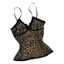 Pealike Phong Cách In Hình Động Vật Không Tay Bustier Nữ Áo Sơ Mi Crop Tank Ngắn