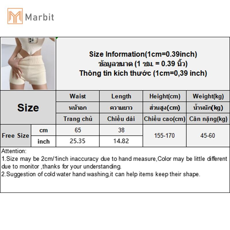 Quần short dệt kim eo thấp hố dải túi nhà hông nóng cho nữ - Marbit thời trang mùa hè mới