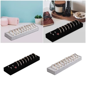 Exhila Nhiều Khe Cắm Sang Trọng Trang Sức Giá Đỡ Hình Chữ Nhật Khay Cho Lắc Tay Khuy Sét Triển Lãm Trưng Bày Tủ Quần Áo Giải Pháp Bảo Quản