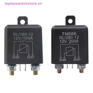 Toplanswatchstore Rơle dòng điện cao Khởi động 200A 100A 12V / 24V Điện ô tô Rơle khởi động dòng điện nặng Rơle xe VN