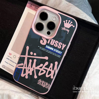 ibumpers Ốp Điện Thoại iPhone Họa Tiết Đường Phố Stüssy Hợp Thời Trang Cho IPhone 16 15 14 12 13 11 Pro Max IP 7 8 Plus X XS XR Ốp Lưng Mỏng Silicon Mềm Da Họa Tiết