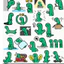 50 Sticker Hàn quốc Joguman Khủng long dễ thương dán vali, xe đẩy, ốp lưng,miếng dán điện thoại