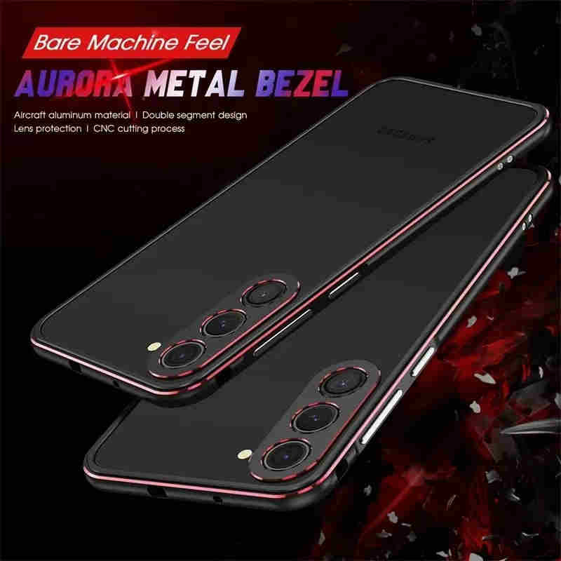 Ốp Lưng Nhôm & Khung Ống Kính Kim Loại Ốp Lưng Điện Thoại Samsung Galaxy S26 S23 S25 S24 S22 Ultra S23Ultra S24Ultra Sang Trọng Chống Sốc