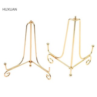 Huxuan Vàng Sắt Hiển Thị Đứng Thủ Công Giá Đỡ Sách Ảnh Bệ Bát Đĩa Khung Hình Tấm Giá Easel Lưu Trữ Trang Trí RFT