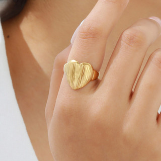 Women's Titanium Steel Wedding Ring by Vnox stores