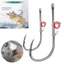 SNUGHOUSE 10 Chiếc Mồi Tôm Sống Móc Lò Xo, Chống Ăn Mòn Bền Đẹp Chống Ăn Mòn Thép carbon Cao Su, Wacky Weedless Giun Cao Su Pickerel Tôm Móc Phụ Kiện Câu Cá Biển