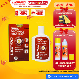 Gel nóng xoa bóp 100ml 
 LIGPRO Dầu xoa bóp thảo dược thiên nhiên Thiết kế con lăn massasge