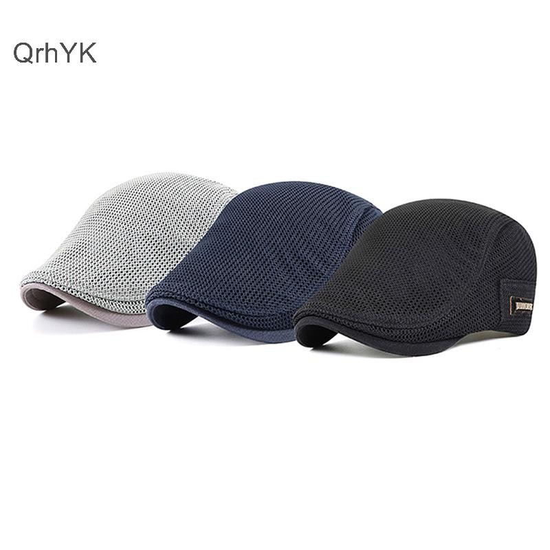 Nhà máy thời trang Cabbie Mũ phẳng Lưới thoáng khí Newsboy Beret Ivy QrhYK