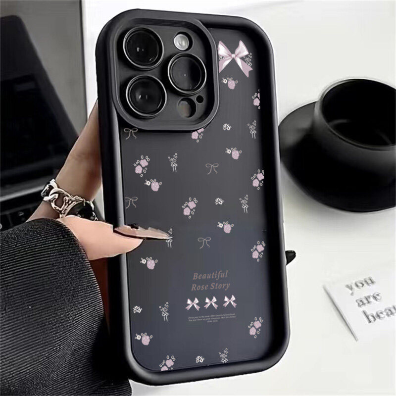 Ốp Lưng Dành Cho Samsung Galaxy M34 M31 M51 M30S M23 M20 M11 M15 J4 J6 Plus J8 A10 A01 A02 S20 Siêu Vỏ Hoa Dễ Thương Thắt Nơ TPU Silicon Hoạt Hình Mềm Mờ Bảo Vệ Camera