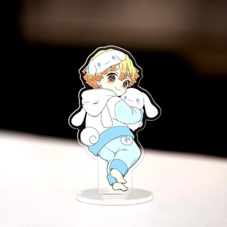 Mô hình standee Zenitsu Nezuko Cute chibi Anime Manga Sanrio Kimetsu No Yaiba 8cm phụ kiện