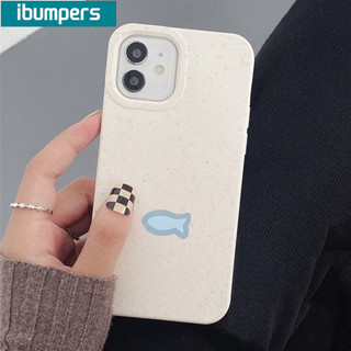 ibumpers Ốp Lưng IPhone Hàn Quốc Đơn Giản Họa Tiết Cá Mèo Cặp Đôi Cho IPhone 16 15 14 12 13 11 Pro Max IP 7 8 Plus X XS XR Ốp Điện Thoại Silicon Mềm Chống Sốc